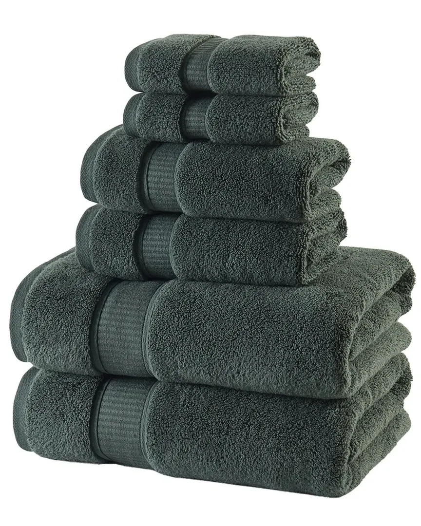 Belmore 6-Piece Towel Set - Seaweed, Cotton