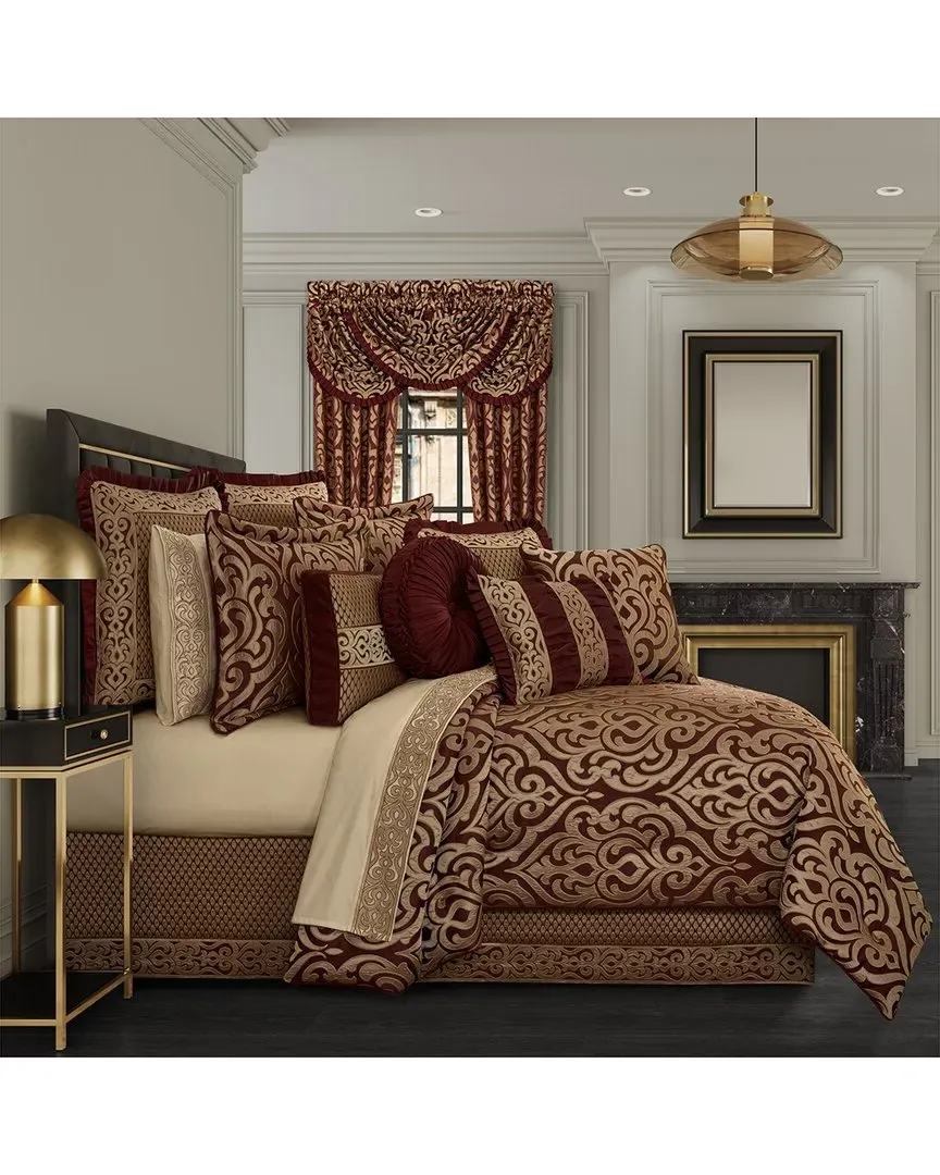 Renzo King Comforter Set - Crimson, Polyester image