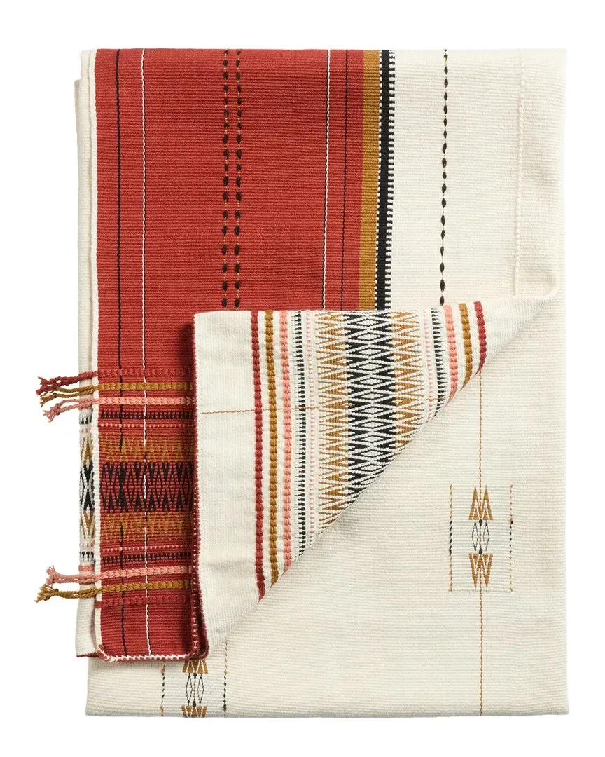 Angami Tribal Throw - Red, Cotton image
