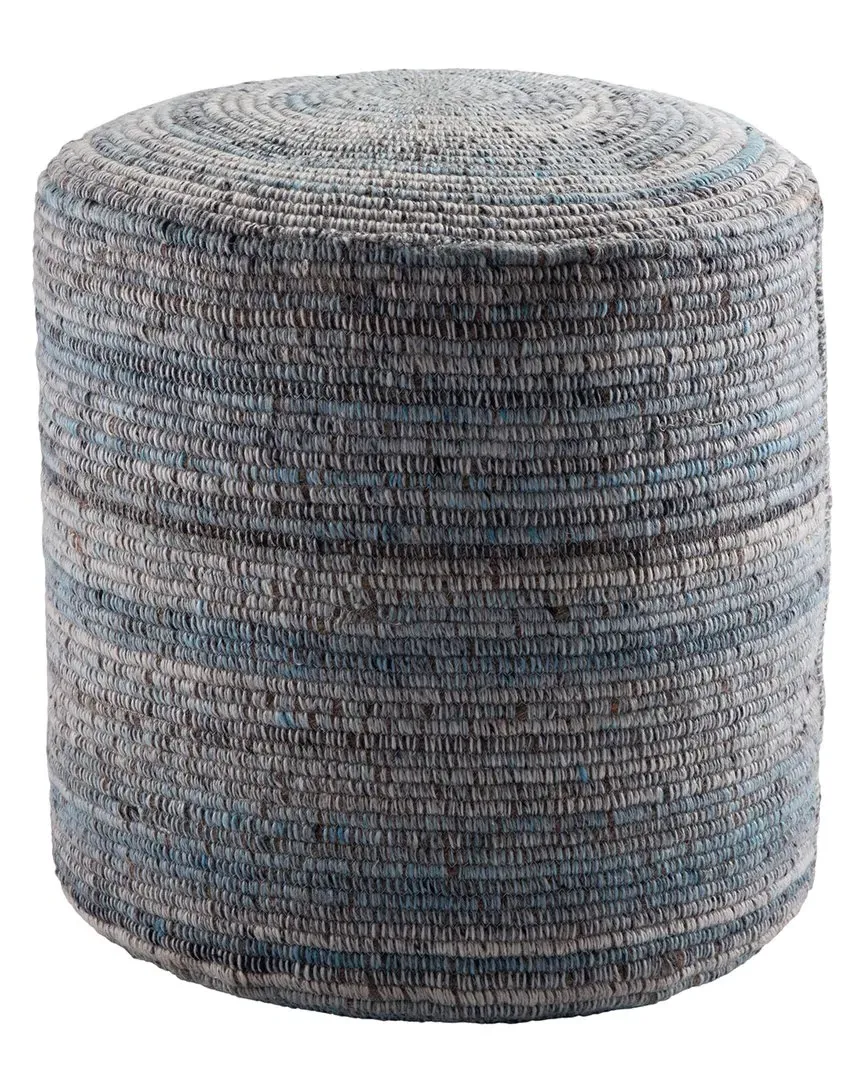Duro Cylinder Pouf - Blue, Wool image