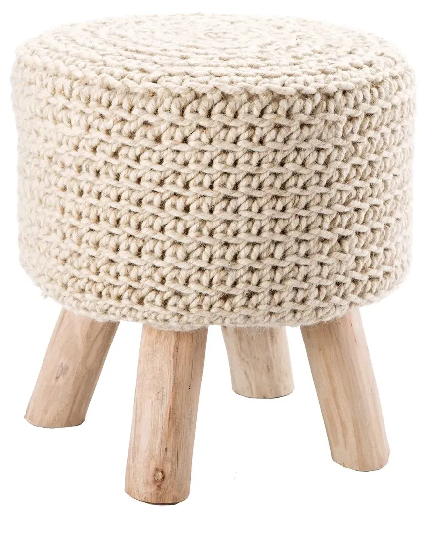 Montana Cylinder Stool - Cream, Wool image