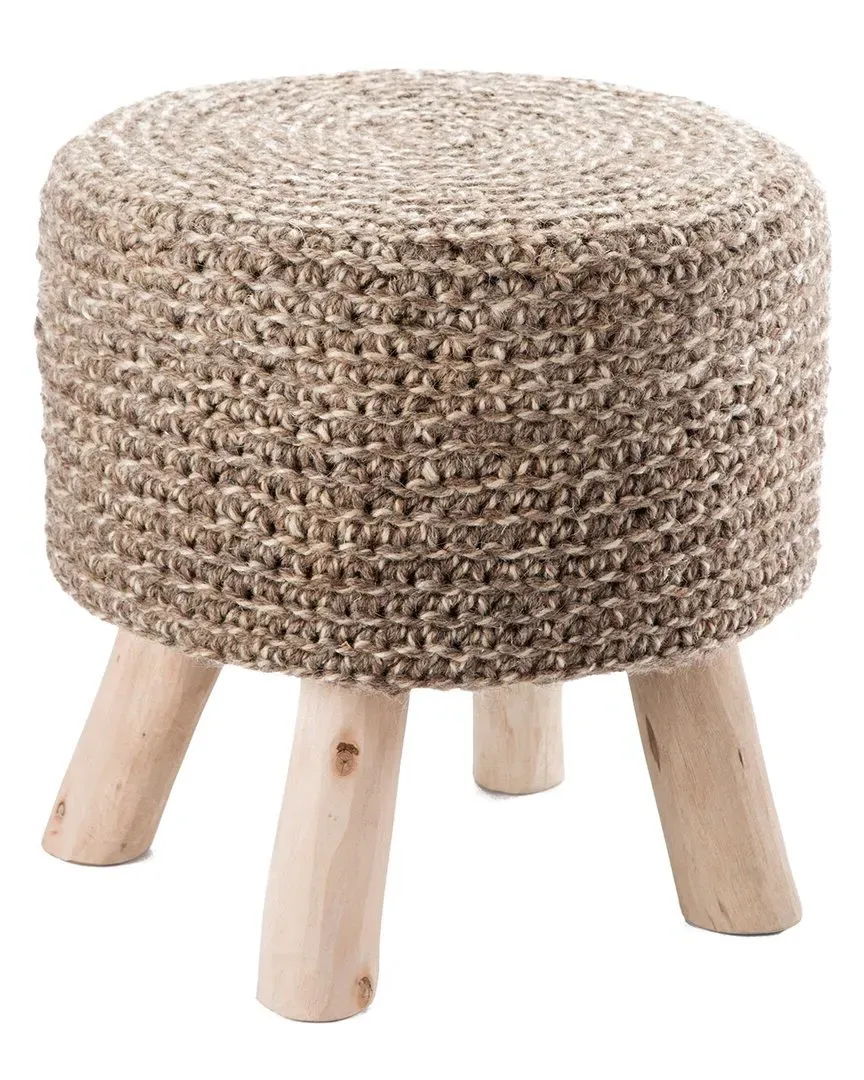 Montana Cylinder Stool - Taupe, Wool
