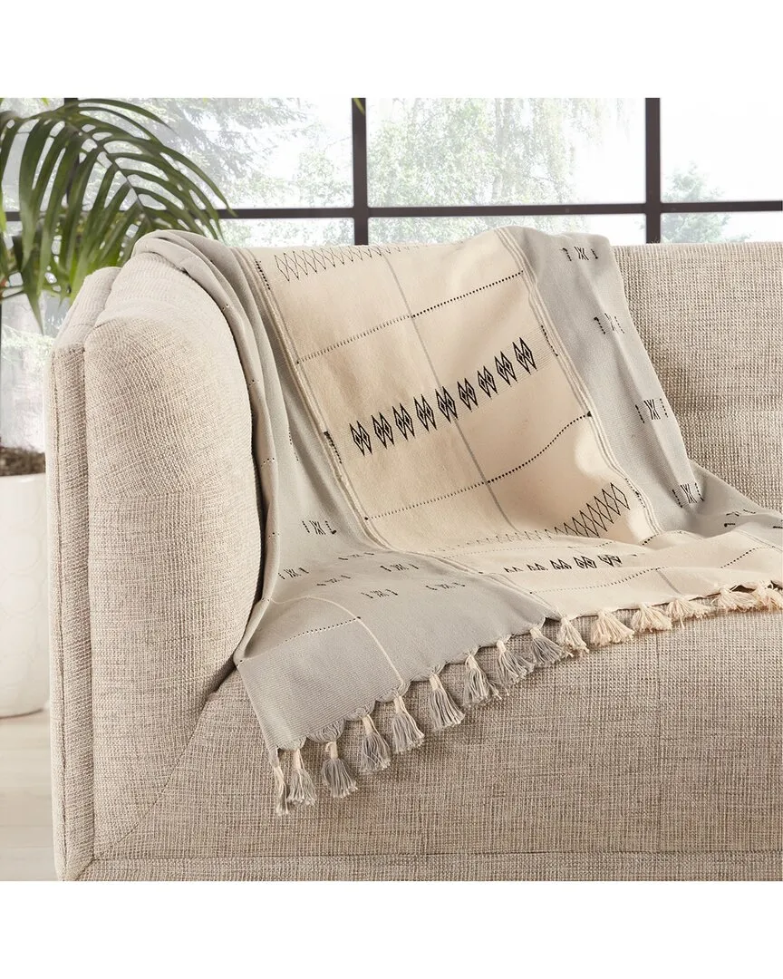 Sekrenyi Hand-Loomed Throw - Cream, Cotton
