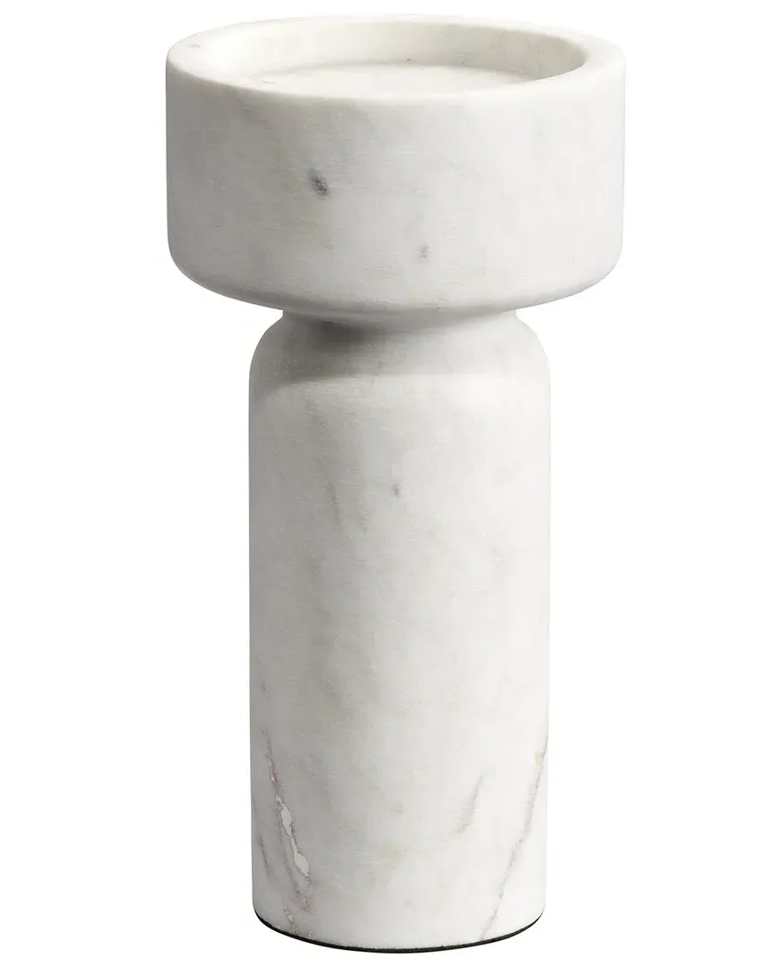 Apollo Marble Candleholder - White
