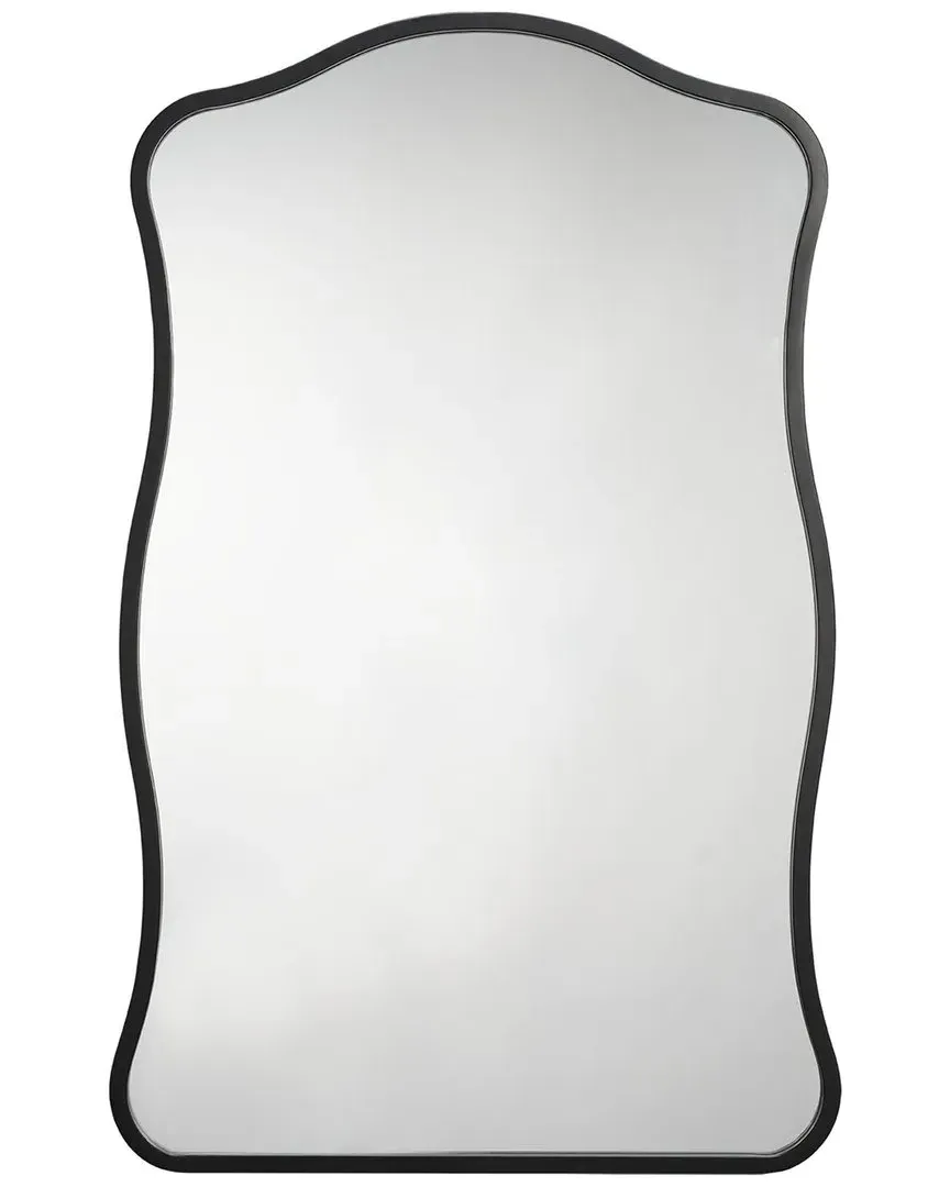 Aurora Wavy Wall Mirror - Black, Iron image