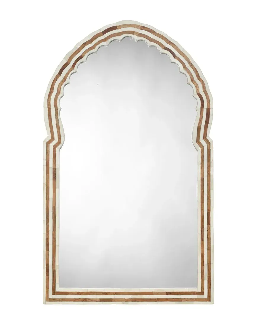 Bardot Large Arch Mirror - Natural Bone, Wood image
