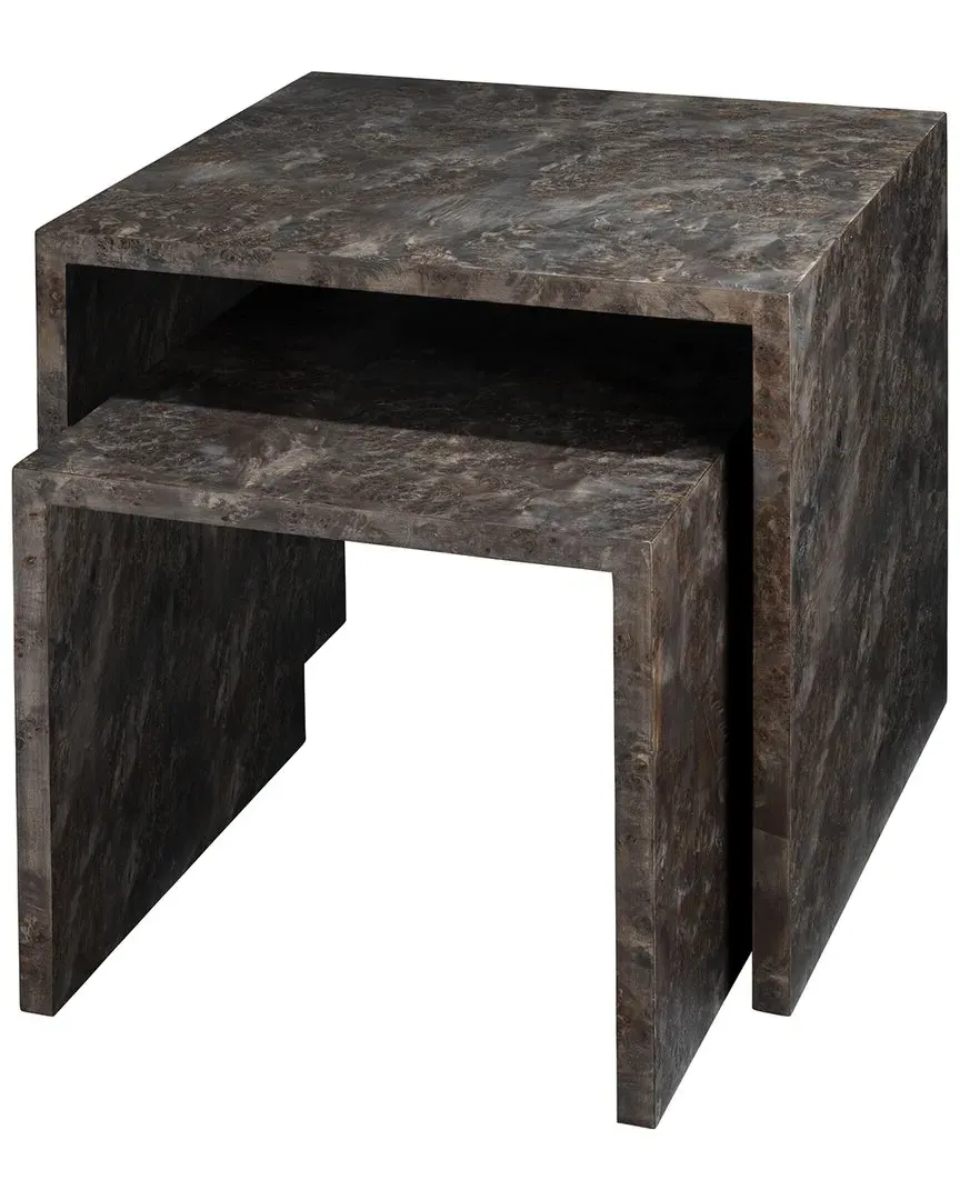 Bedford Nesting Tables - Grey, Burl Wood image