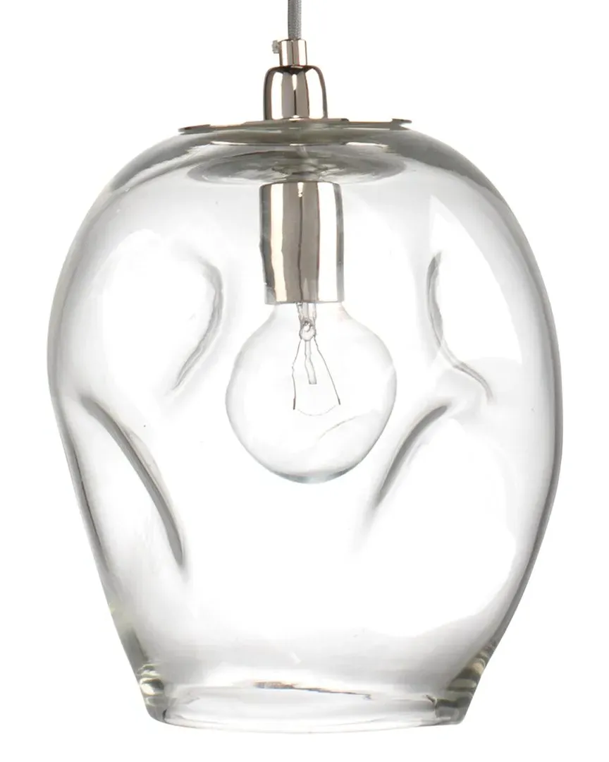 Dimpled Glass Pendant Light - Clear image