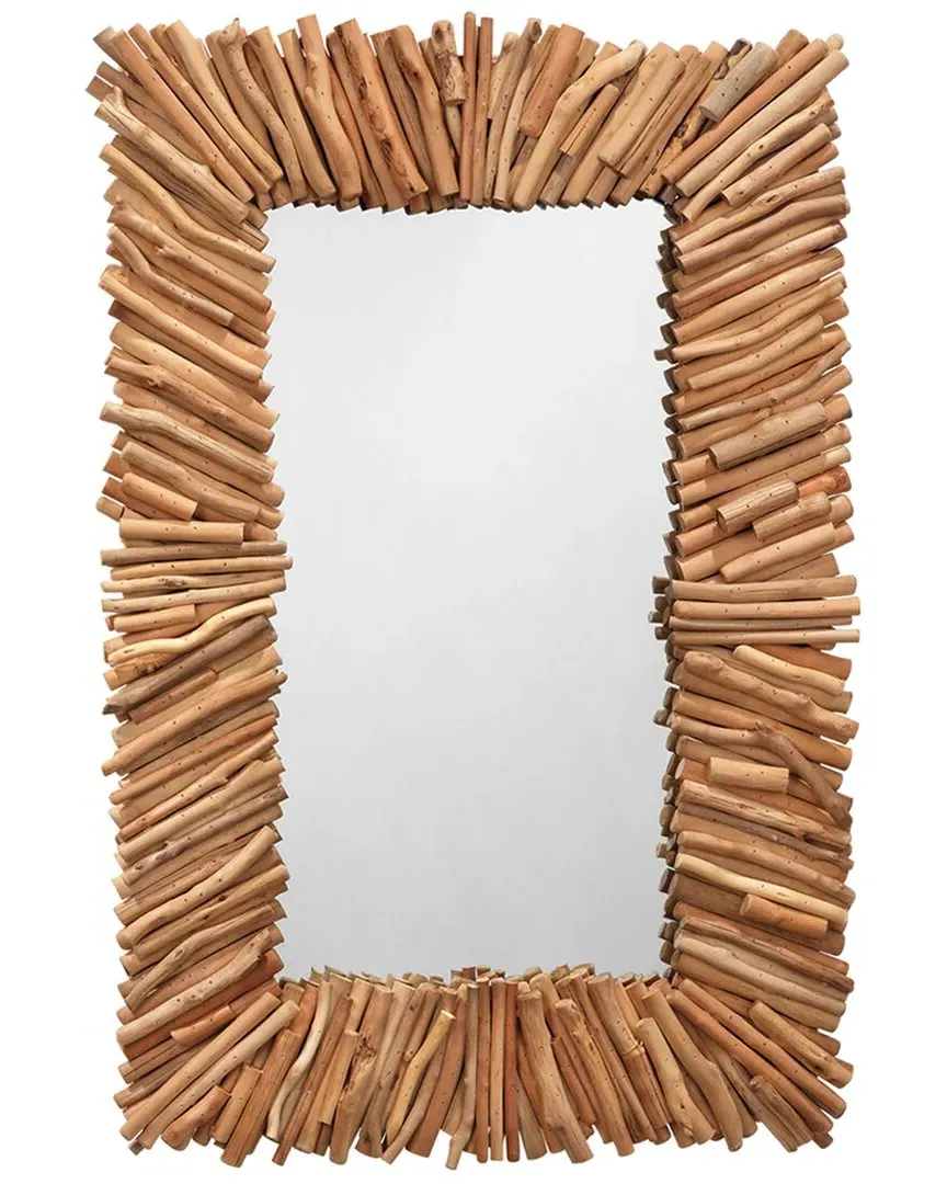 Driftwood Rectangle Mirror - Brown image