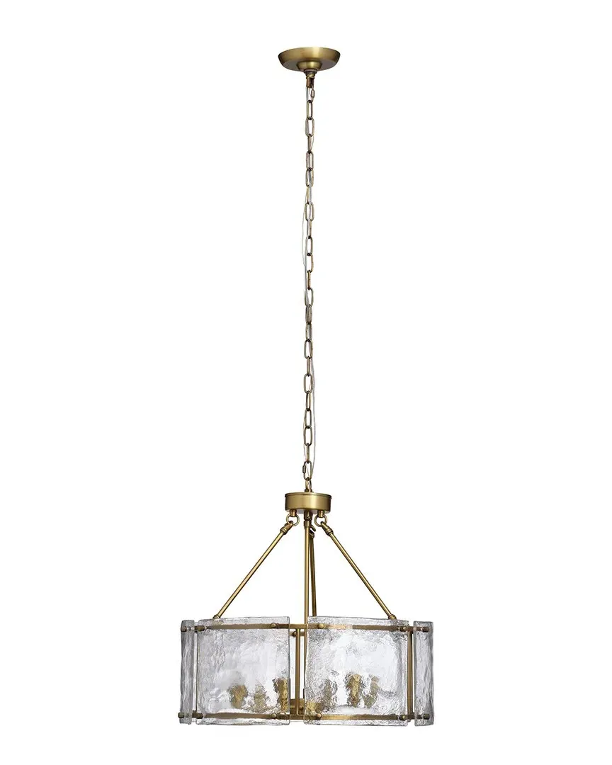 Glenn Large Round Chandelier - Antique Brass, Glass image