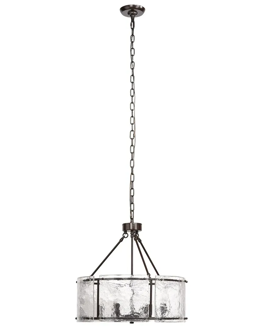 Glenn Large Round Chandelier - Bronze, Glass