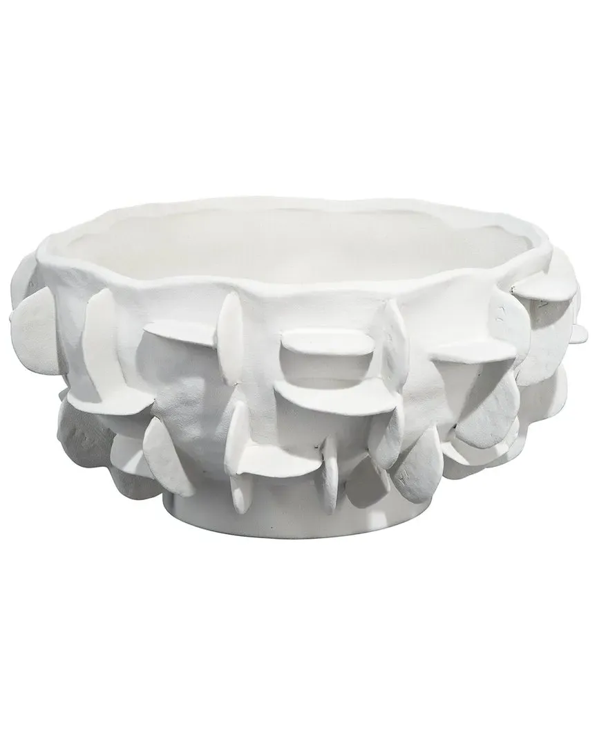 Helios Decorative Bowl - White, Ceramic