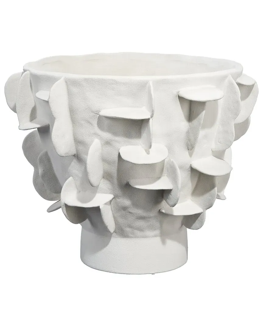Helios Decorative Vase - White, Ceramic