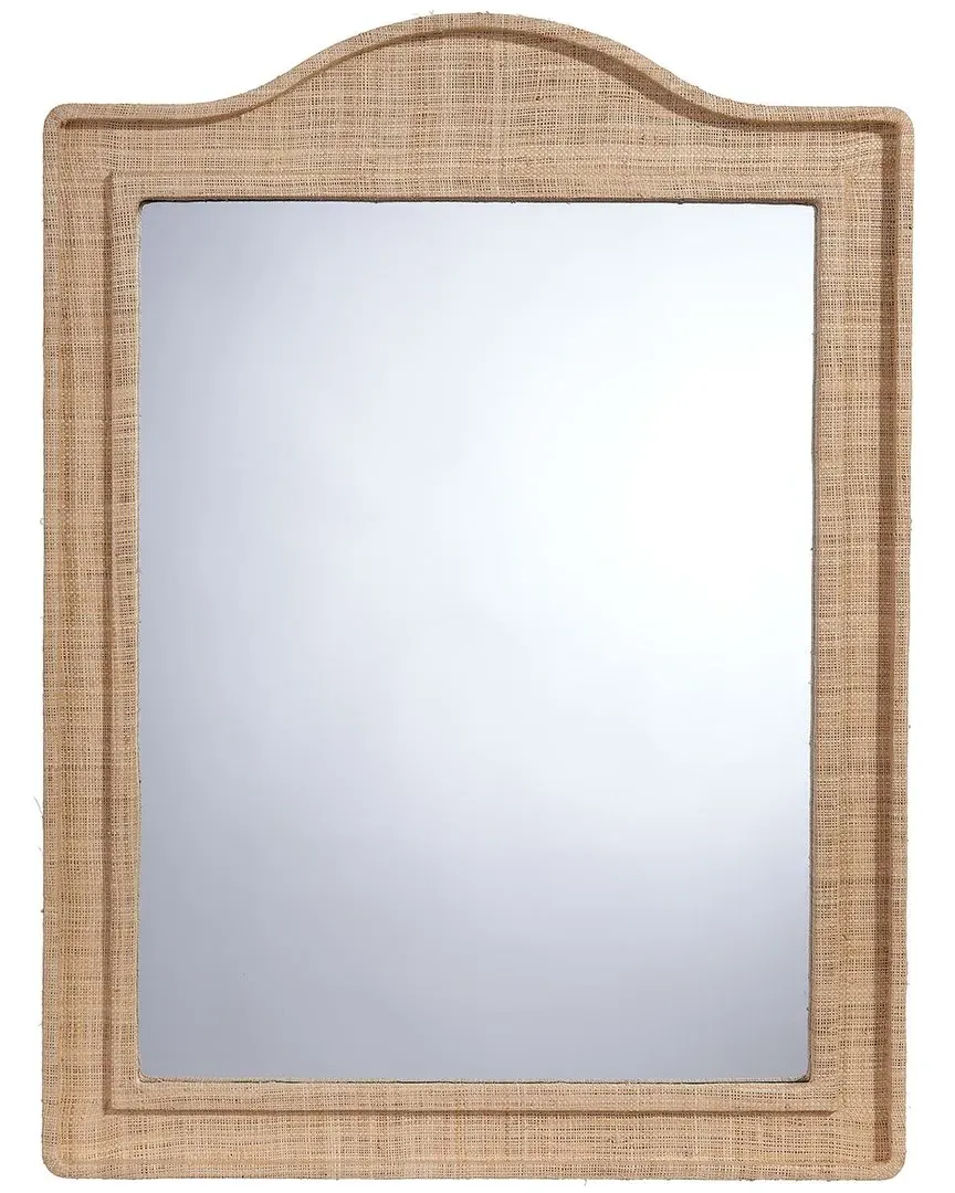 Hilltop Arch Wall Mirror - Natural, Raffia