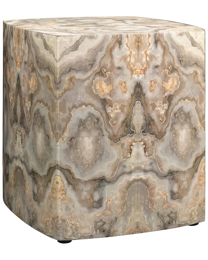 Ink Blot Curved Side Table - Grey, Resin image