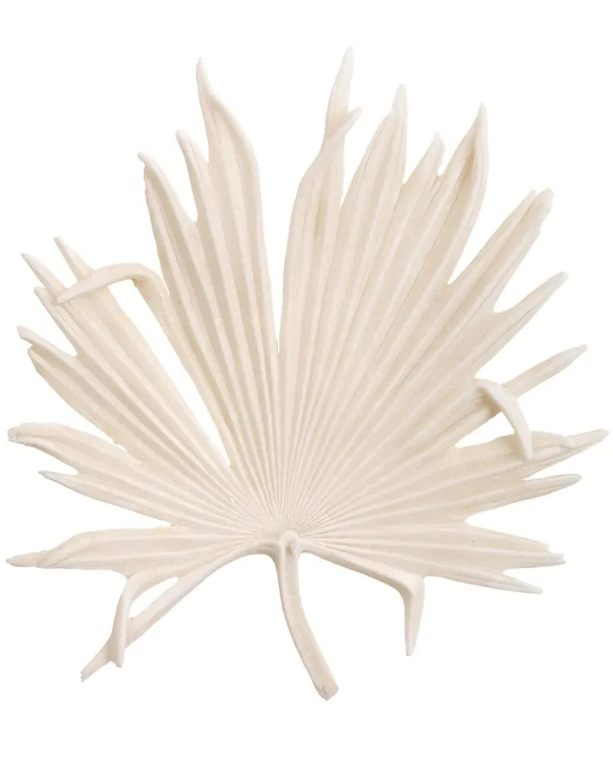 Island Leaf Object 3 Decorative Sculpture - White, Polyresin image