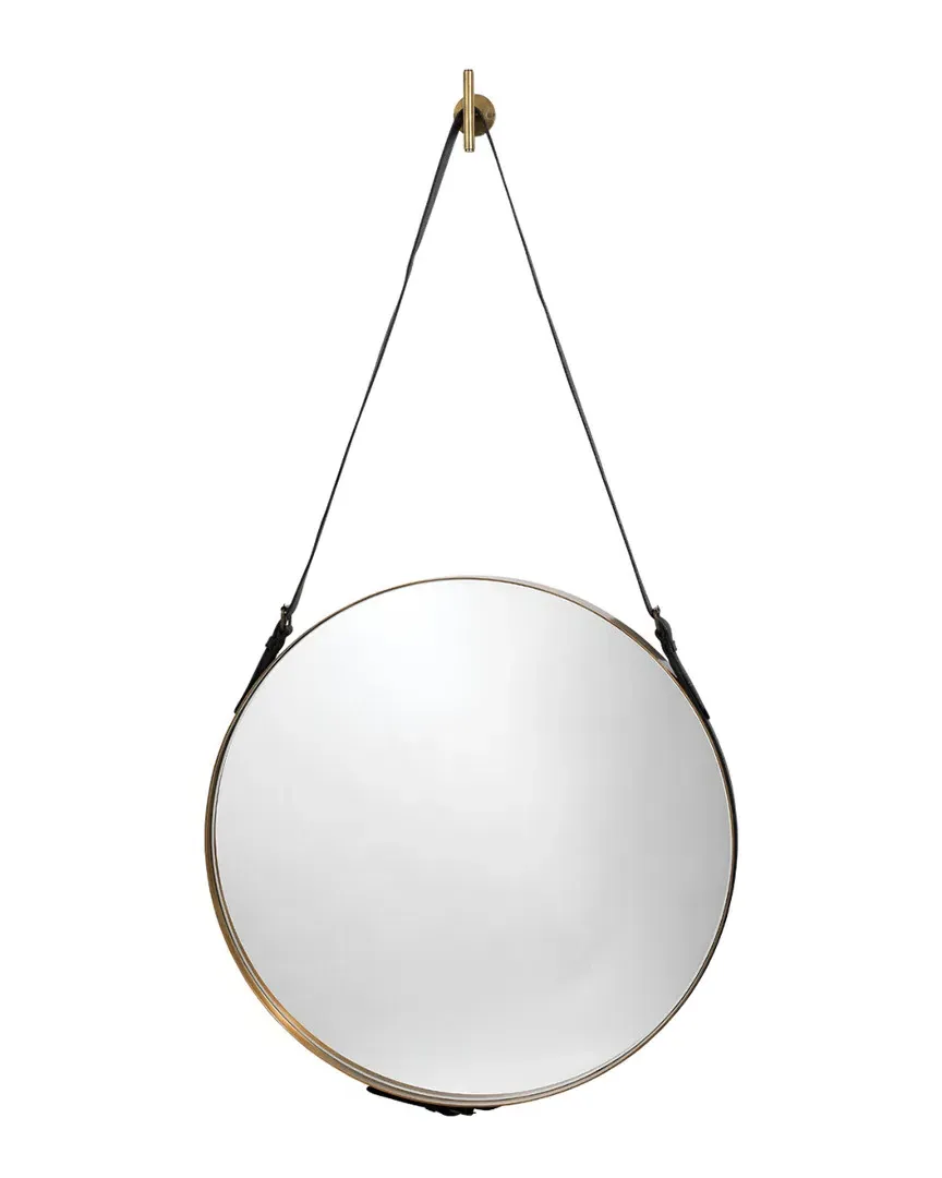 Large Round Mirror - Antique Brass, Steel