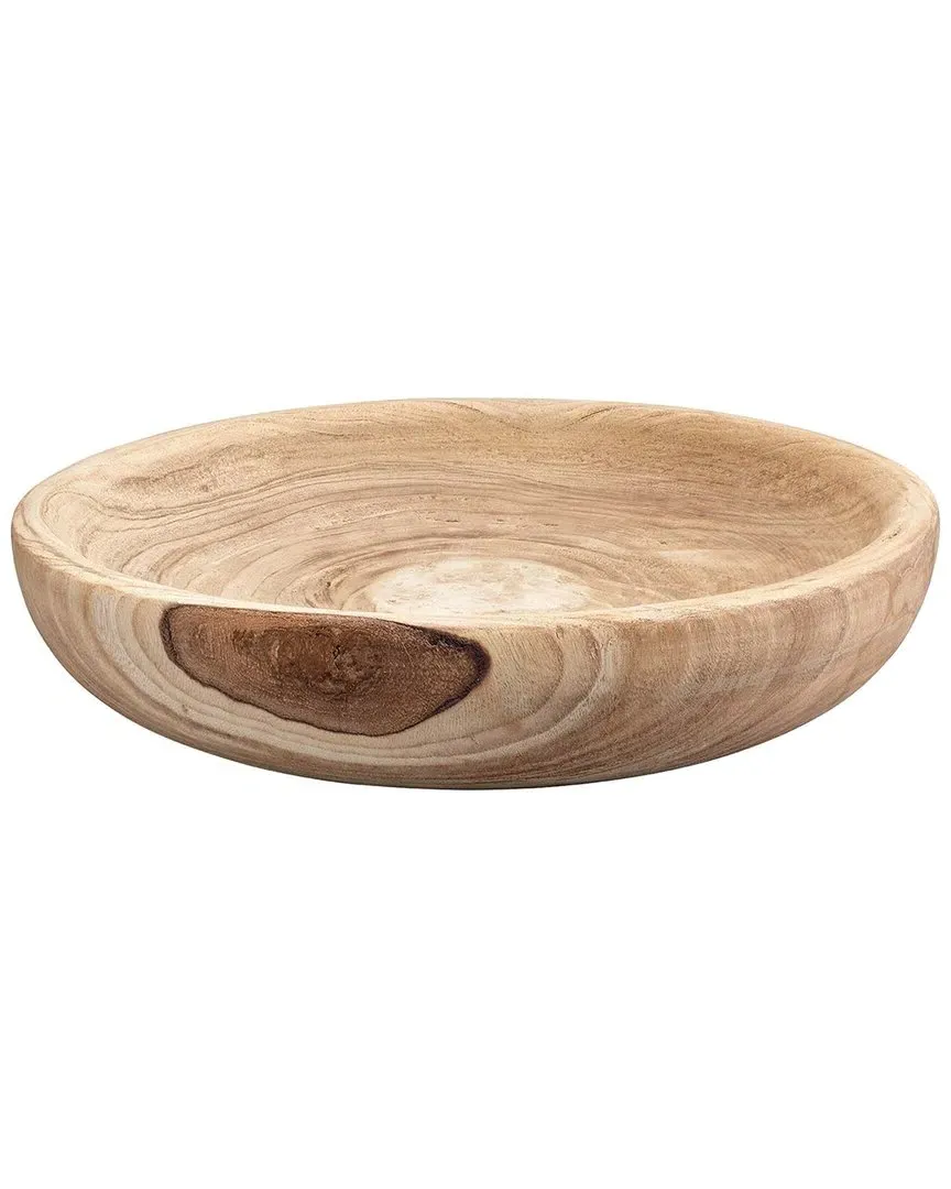 Laurel Wooden Bowl - Brown, Paulownia Wood image
