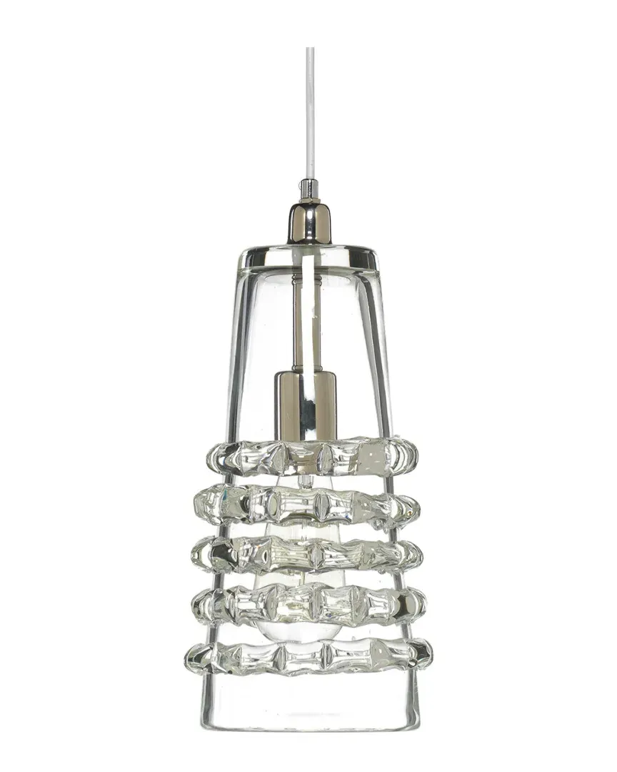 Long Ribbon Pendant Light - Clear Glass image