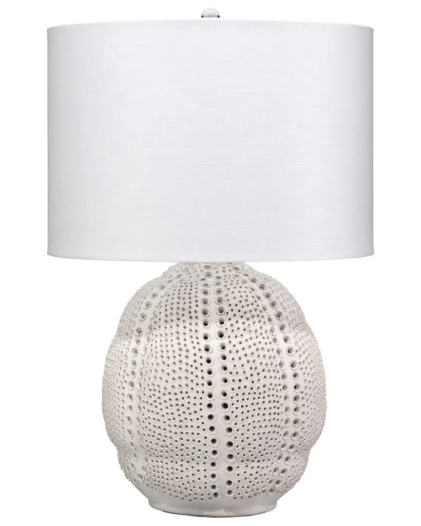 Lunar Table Lamp with White Linen Shade image