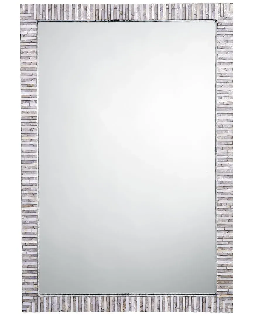 Marmont Rectangle Wall Mirror - Grey, Mother-of-Pearl