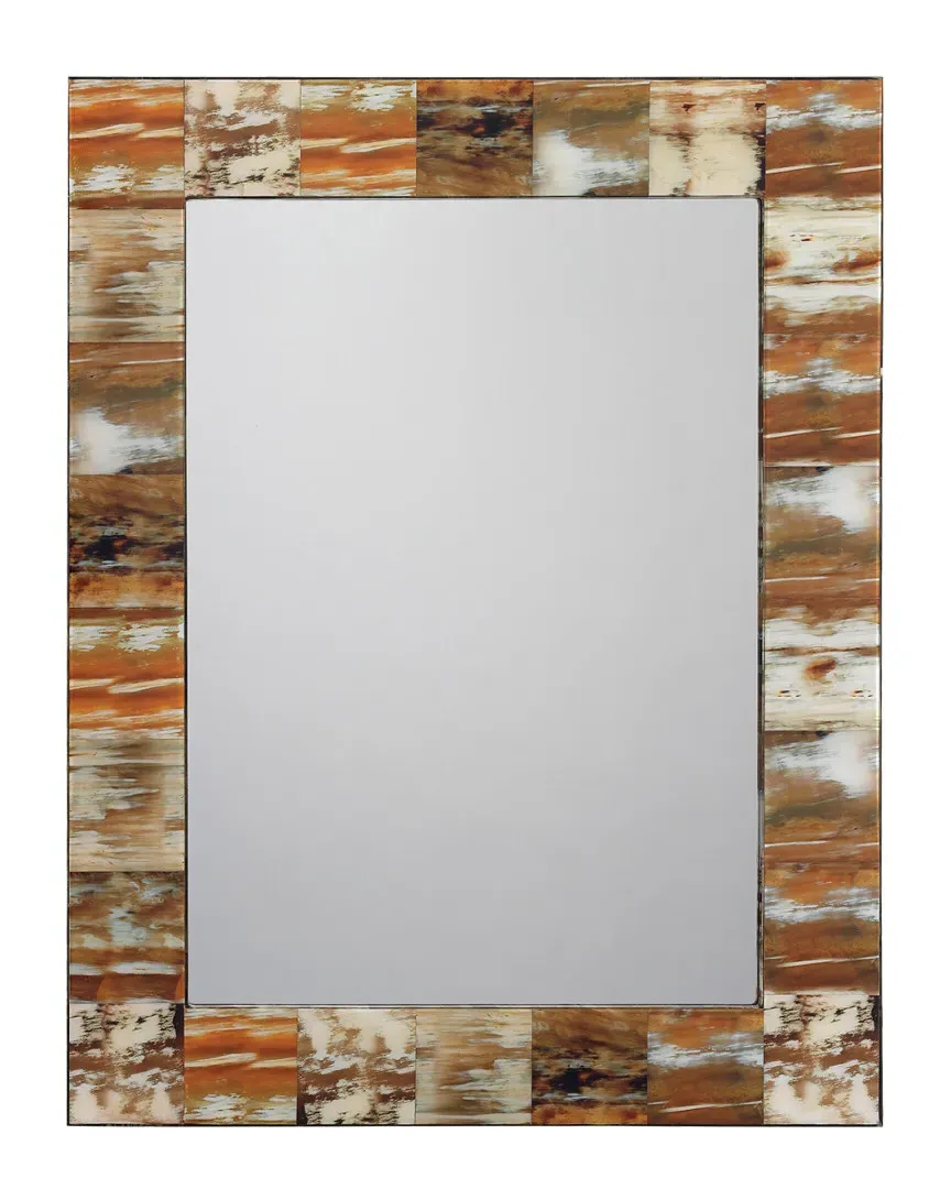 Medium Rectangle Mirror - Natural, Faux Horn image