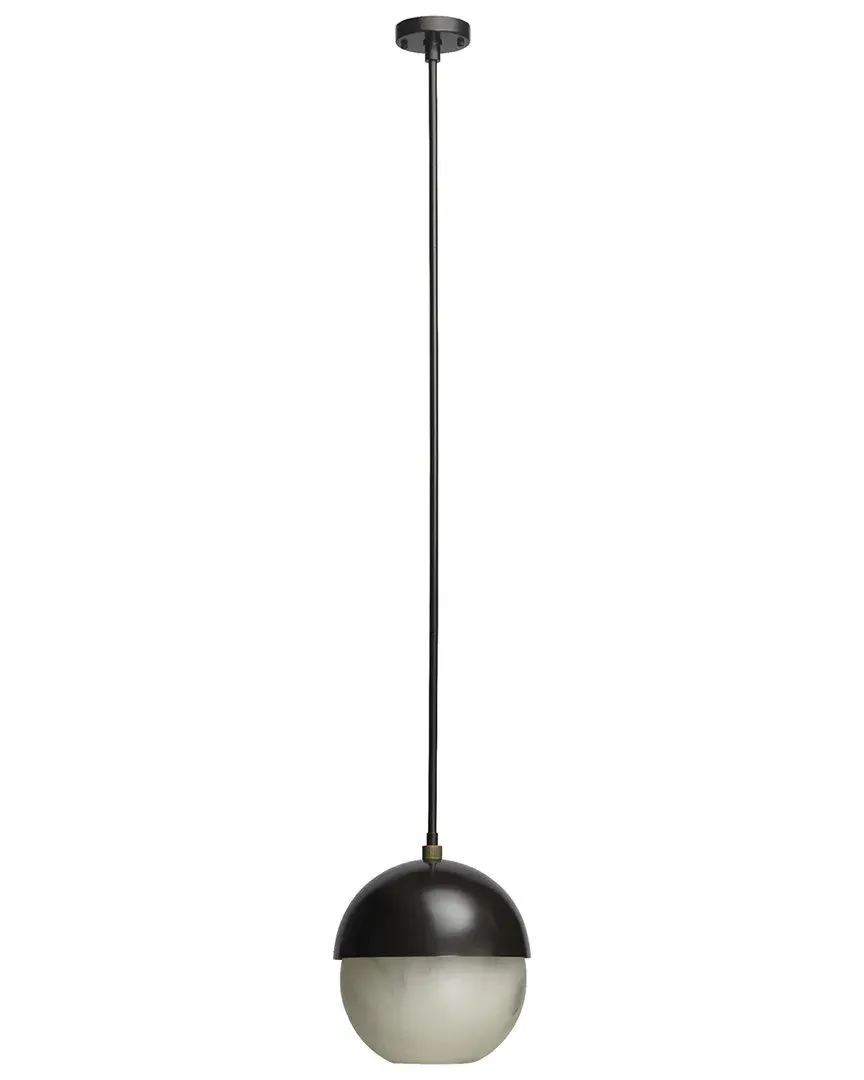 Metro Pendant Light - Faux Alabaster, Steel image