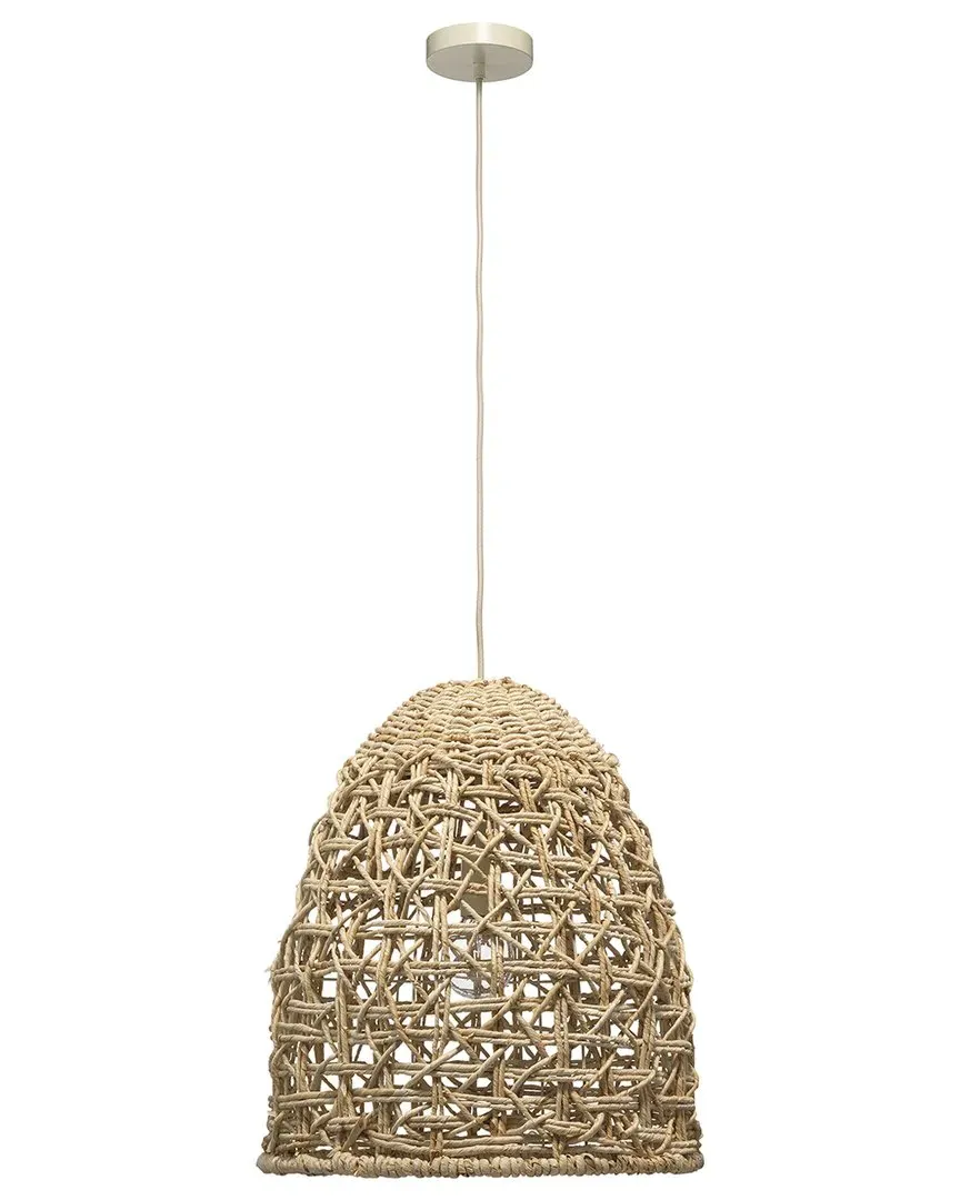 Netted Pendant Light - Corn Straw Rope image