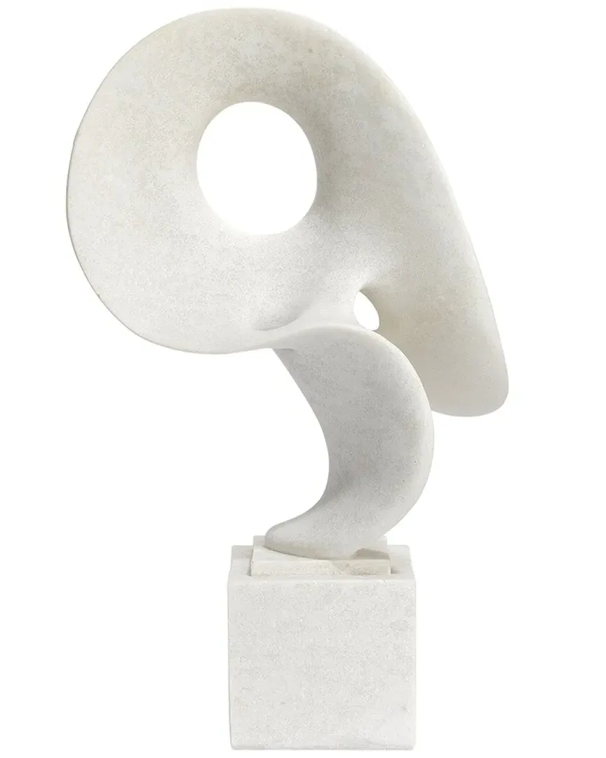 Obscure Object on Stand - White, Polyresin