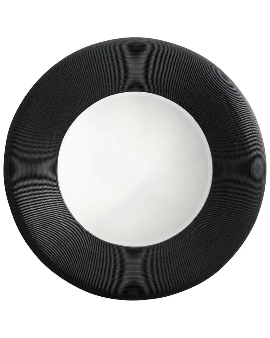 Paddock Round Wall Mirror - Black, Bamboo image