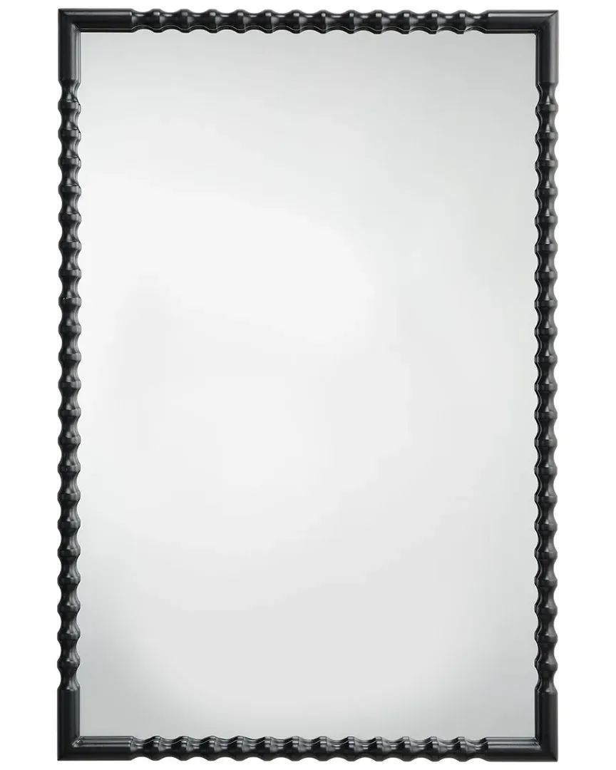 Particle Rectangle Wall Mirror - Black, Iron image