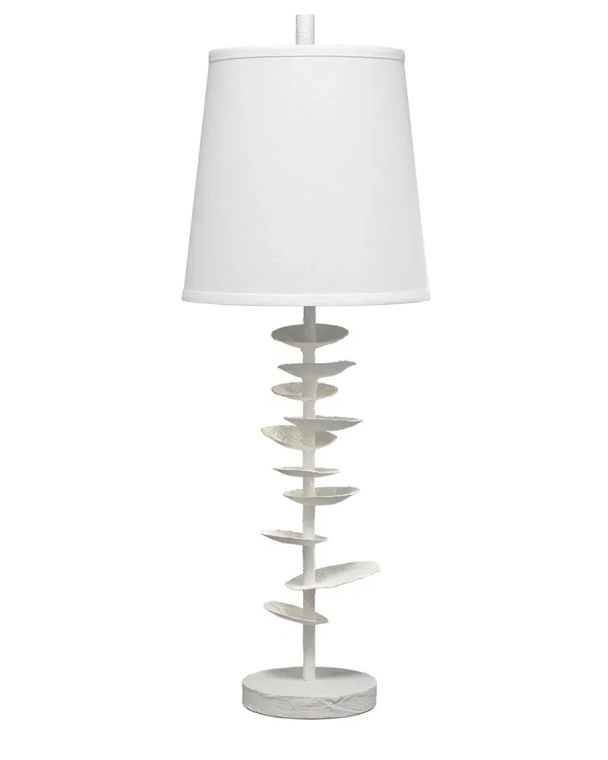 Petals 30in Table Lamp - White Plaster image