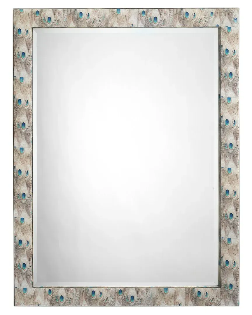 Plume Rectangle Mirror - White image