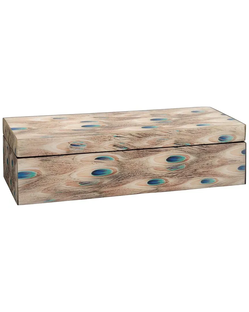 Plume Rectangle Storage Box - White, Lacquer image