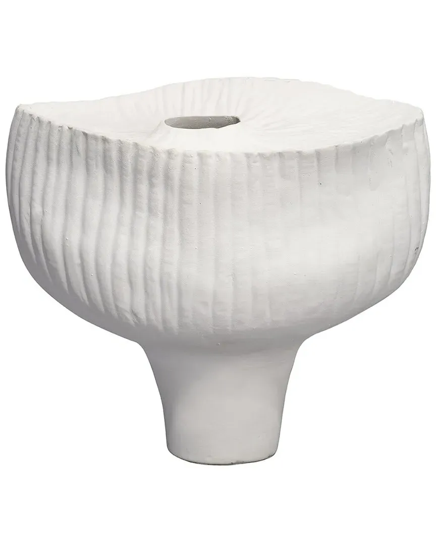 Plunge Ceramic Decorative Vessel - White