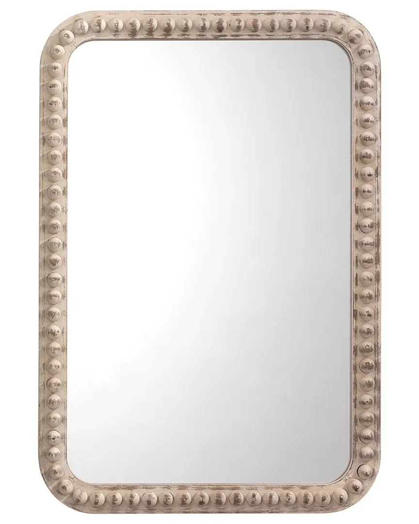 Rectangle Audrey Mirror - White, Fir Wood image