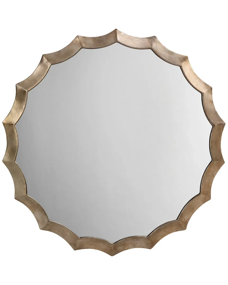 Round Scalloped Mirror - Metal image