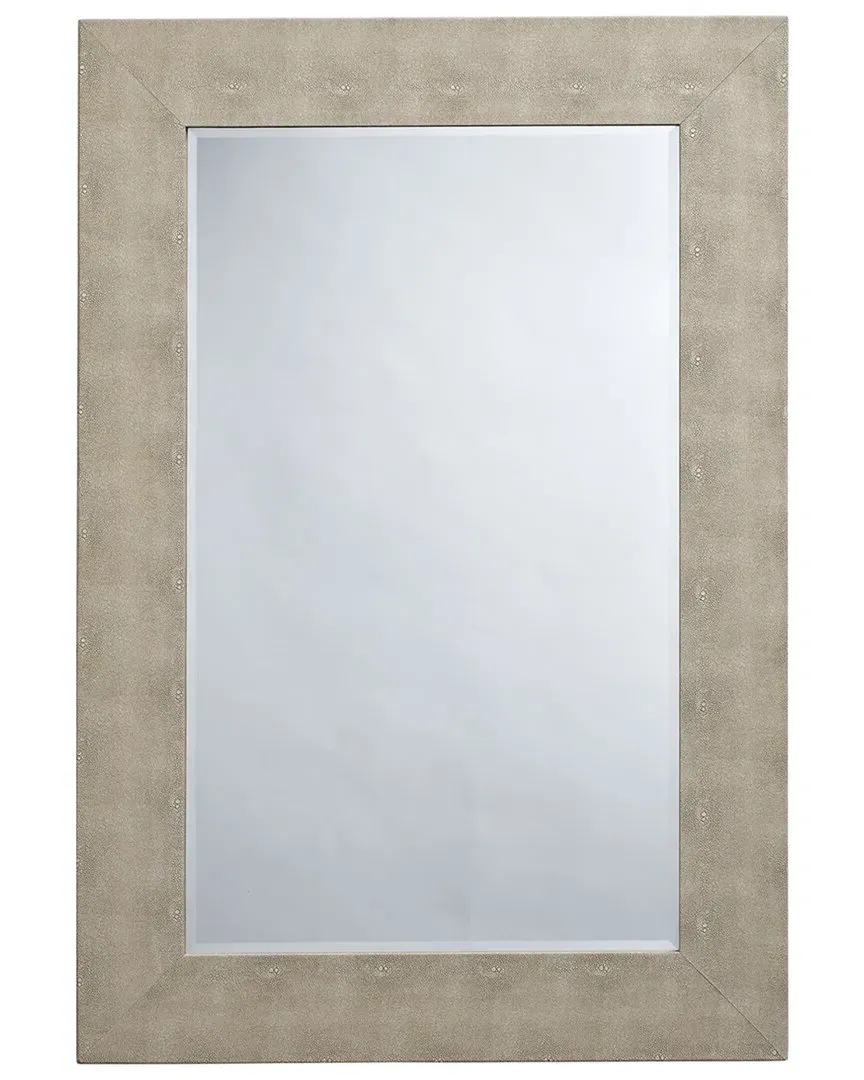 Structure Rectangle Mirror - Ivory, Faux Shagreen