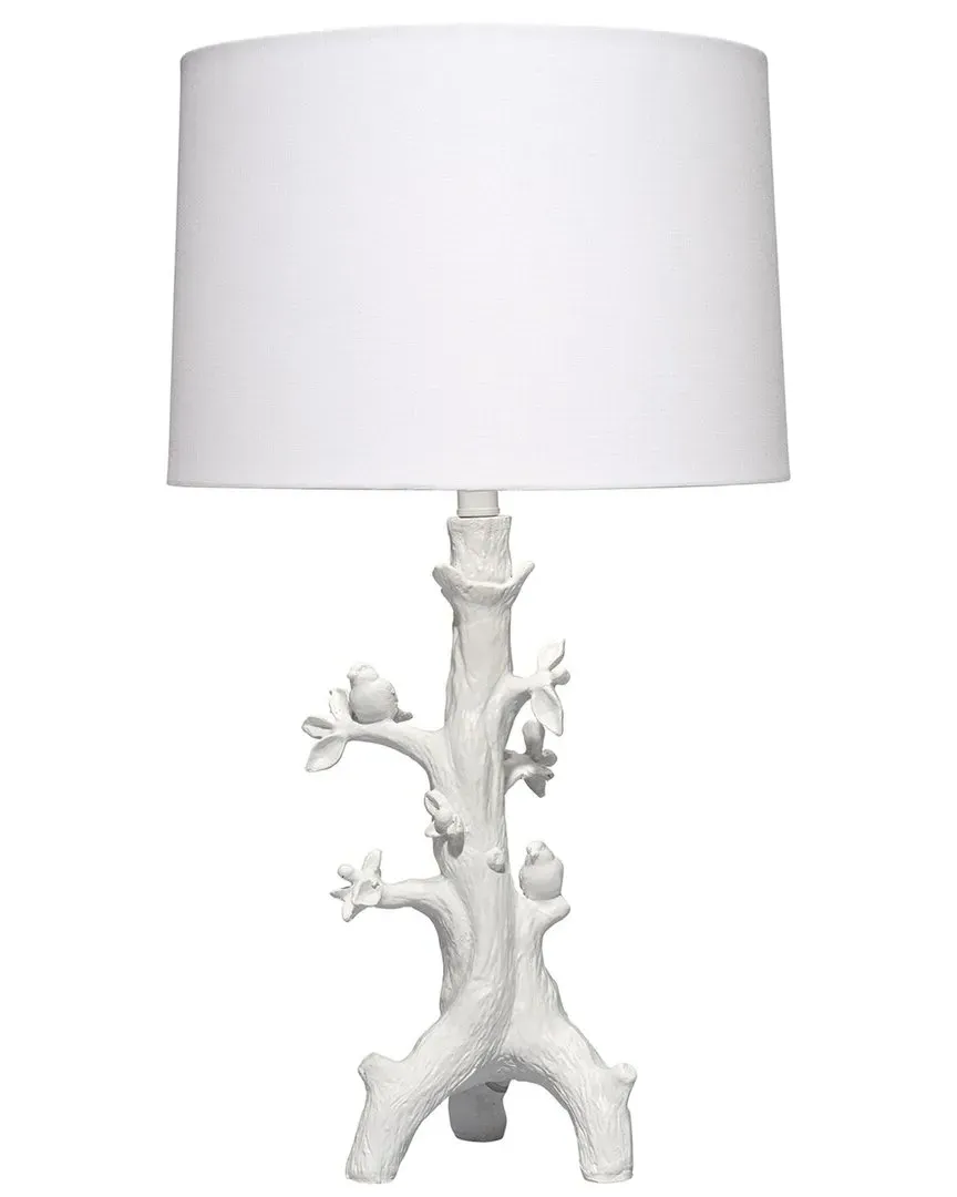 Sycamore Table Lamp with Linen Shade - White, Resin