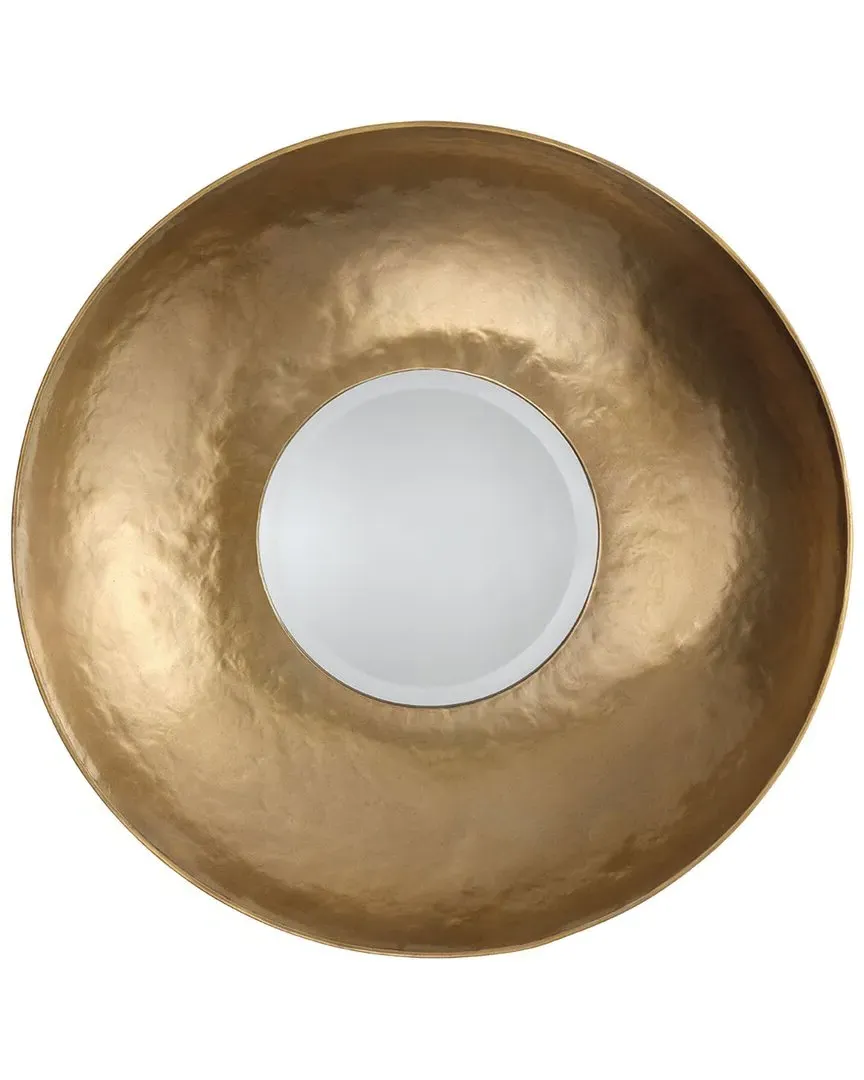Theia Round Wall Mirror - Gold, Iron