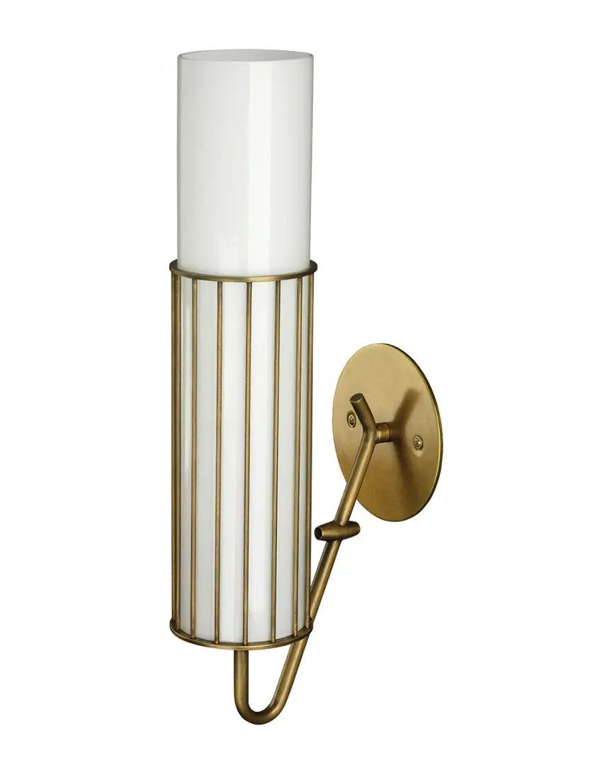 Torino Wall Sconce - Antique Brass, Milk Glass image