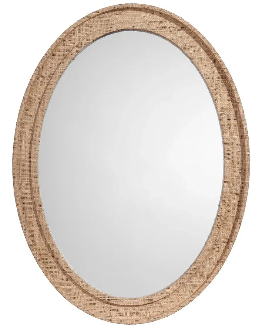 Valley Raffia Oval Wall Mirror - Natural