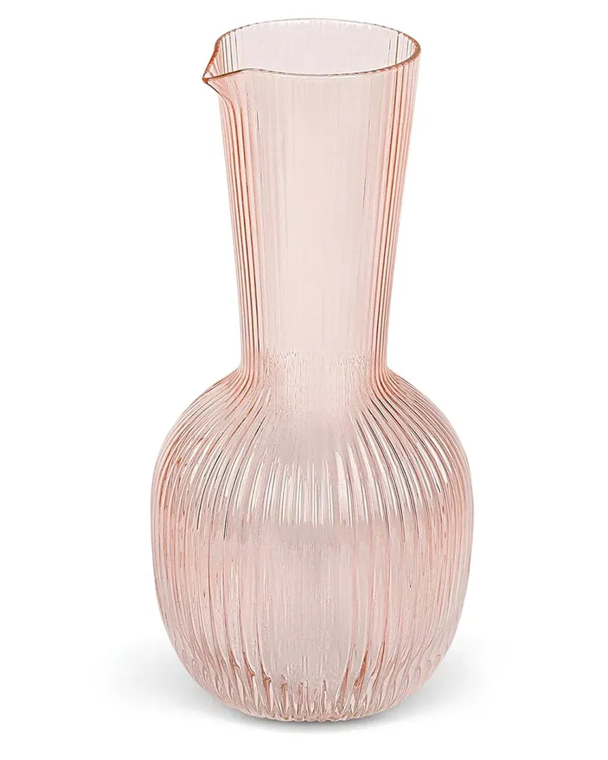 Fluted Carafe - Pink, Glass image