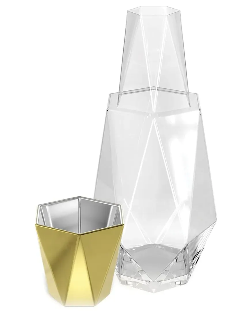 Geometric 37oz Carafe Set - Gold image