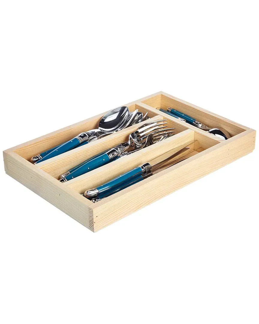 24pc Flatware Set - Teal, Acrylic