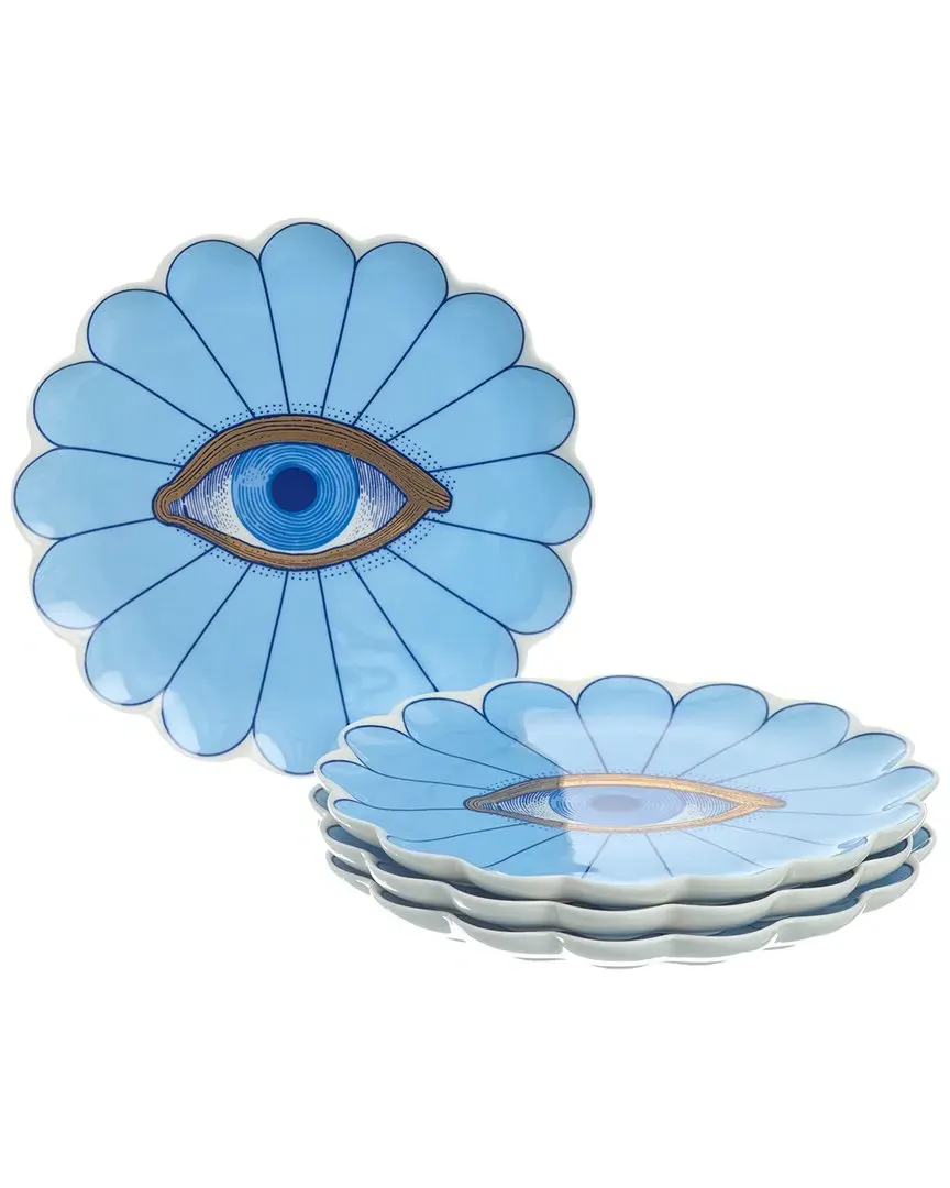 Fleur Canape Plate Set - Blue, Porcelain image