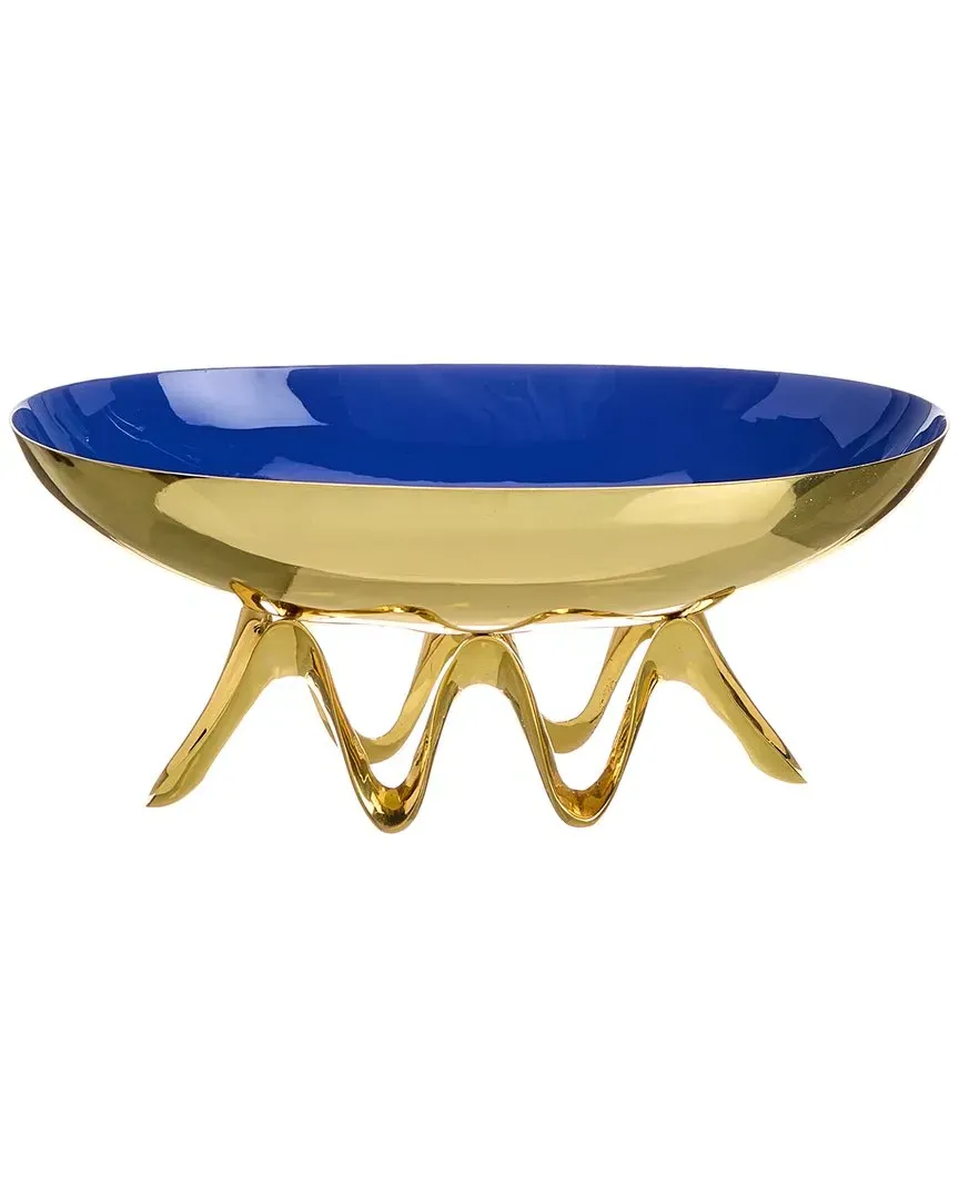 Oscar Long Bowl - Cobalt, Brass