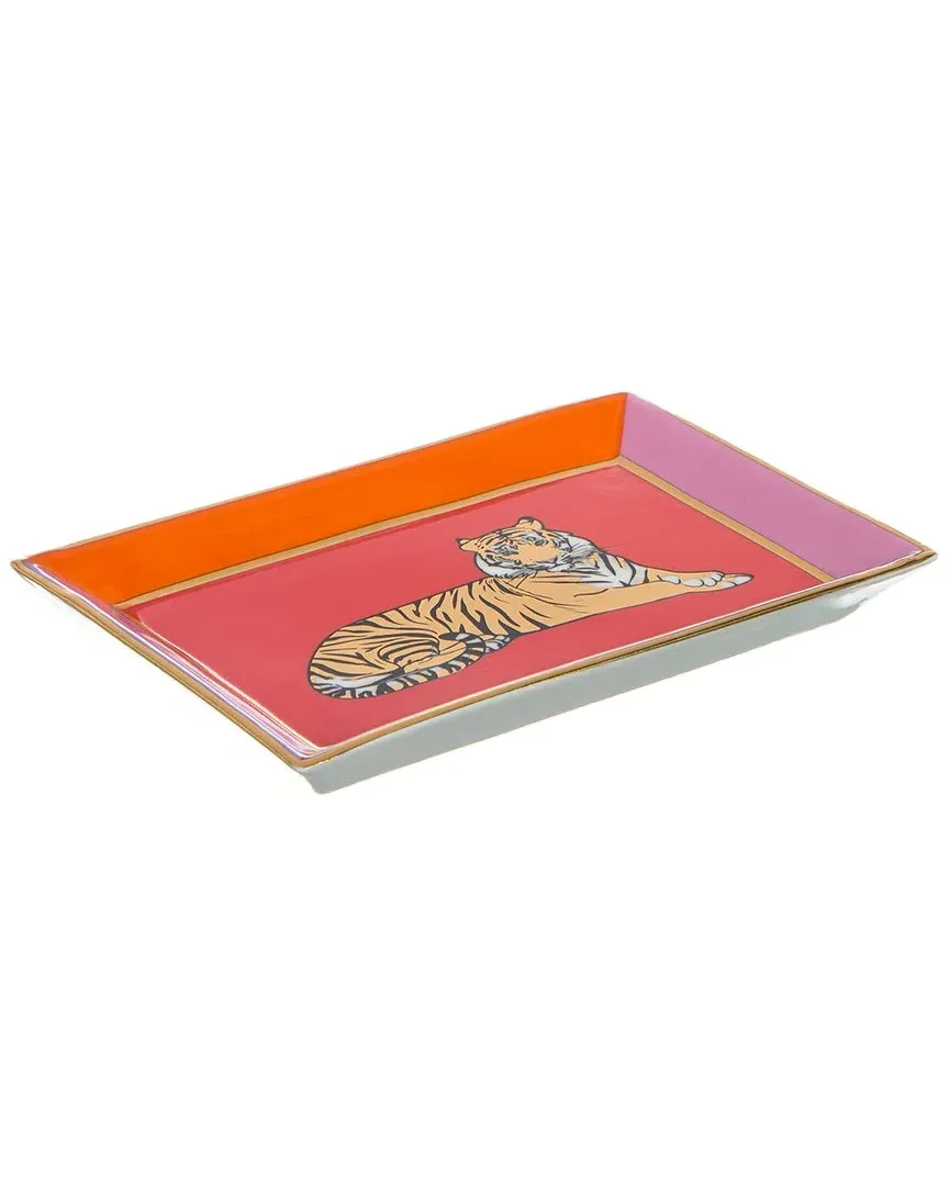 Safari Rectangle Tray - Multicolor, Porcelain