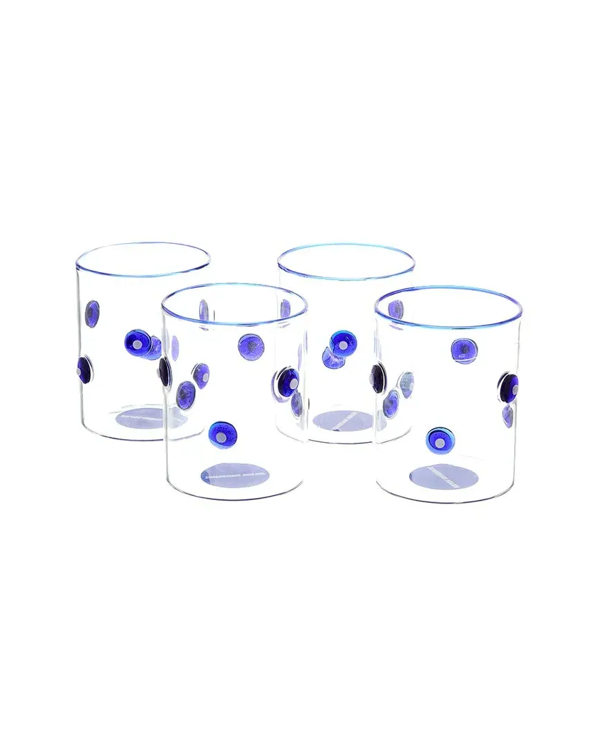 Set of 4 Dottie Rocks Glassware - Blue