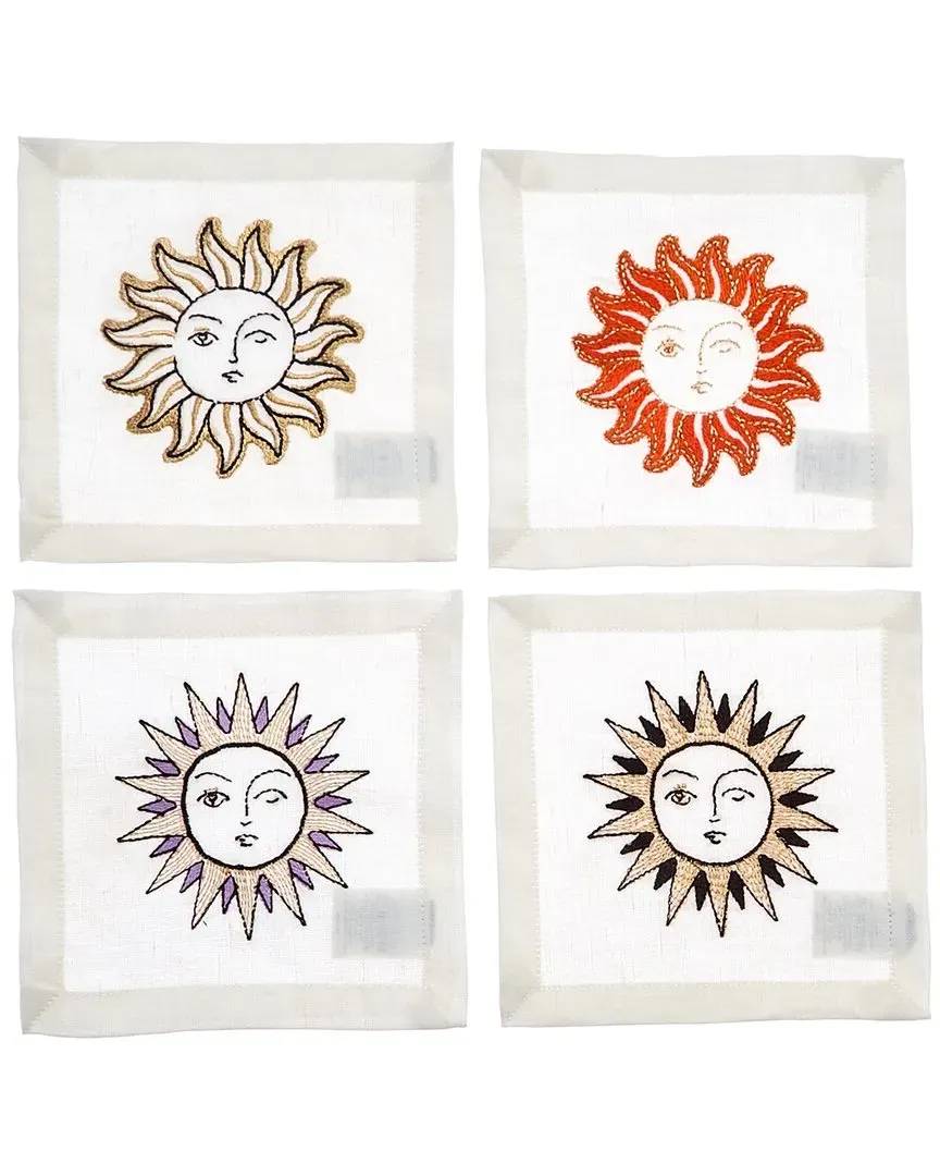 Sun Cocktail Napkins - White